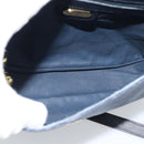 GUCCI Micro GG Supreme Shoulder Bag PVC Navy Gold 001 261 4425 Auth ka4776-16