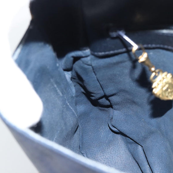GUCCI Micro GG Supreme Shoulder Bag PVC Navy Gold 001 261 4425 Auth ka4776