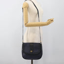 GUCCI Micro GG Supreme Shoulder Bag PVC Navy Gold 001 261 4425 Auth ka4776-22