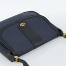 GUCCI Micro GG Supreme Shoulder Bag PVC Navy Gold 001 261 4425 Auth ka4776-6