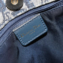 Christian Dior Trotter Canvas Hand Bag Navy Gold Auth ka4777-18