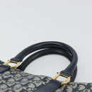 Christian Dior Trotter Canvas Hand Bag Navy Gold Auth ka4777-8