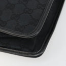 GUCCI GG Canvas Shoulder Bag Black Gold 91762 Auth ka4779A-10