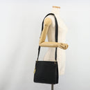 GUCCI GG Canvas Shoulder Bag Black Gold 91762 Auth ka4779A-23