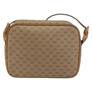GUCCI Micro GG Supreme Shoulder Bag PVC Beige Gold Auth ka478 - 0
