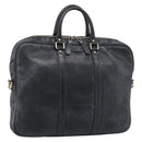 GUCCI Diamante Business Bag Leather Black Gold 208463 Auth ka4780-1