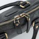 GUCCI Diamante Business Bag Leather Black Gold 208463 Auth ka4780-10