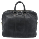 GUCCI Diamante Business Bag Leather Black Gold 208463 Auth ka4780-13