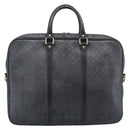 GUCCI Diamante Business Bag Leather Black Gold 208463 Auth ka4780-2