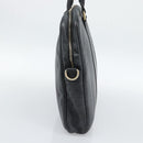 GUCCI Diamante Business Bag Leather Black Gold 208463 Auth ka4780-4