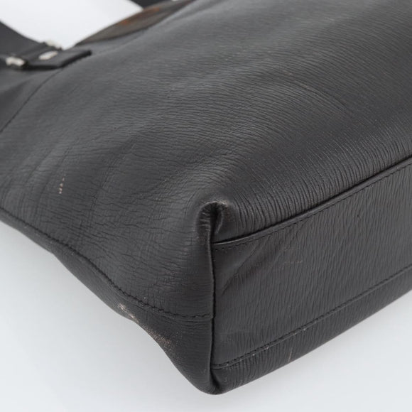 Salvatore Ferragamo Tote Bag Leather Black Silver Auth ka4781