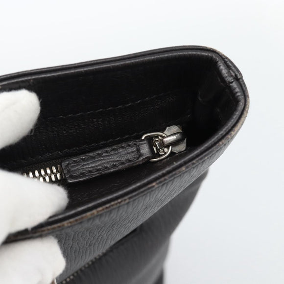 Salvatore Ferragamo Tote Bag Leather Black Silver Auth ka4781