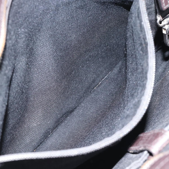 Salvatore Ferragamo Tote Bag Leather Black Silver Auth ka4781
