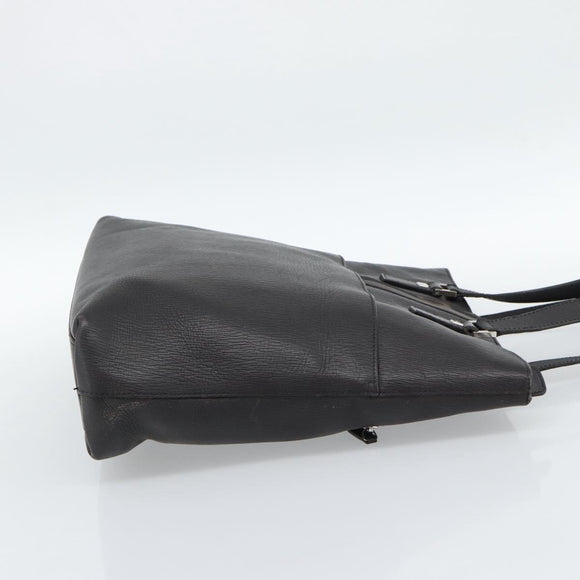 Salvatore Ferragamo Tote Bag Leather Black Silver Auth ka4781