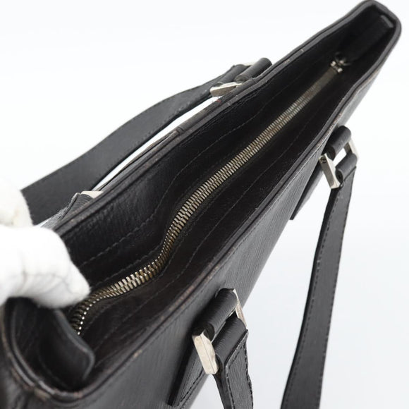 Salvatore Ferragamo Tote Bag Leather Black Silver Auth ka4781