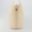 HERMES Paniered Plage MM Hand Bag Canvas Beige Silver Auth ka4782A-4