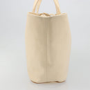 HERMES Paniered Plage MM Hand Bag Canvas Beige Silver Auth ka4782A-5