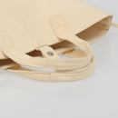 HERMES Paniered Plage MM Hand Bag Canvas Beige Silver Auth ka4782A-7