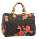 LOUIS VUITTON Monogram Rose Speedy 30 Hand Bag Orange Pink M48610 Auth ka4783SAV-1