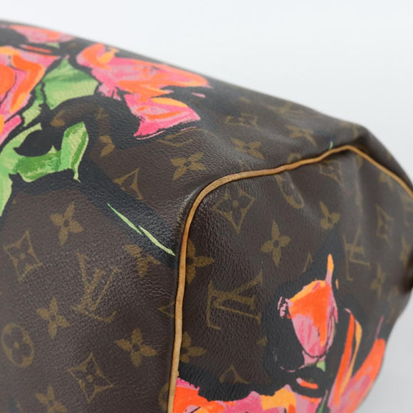 LOUIS VUITTON Monogram Rose Speedy 30 Hand Bag Orange Pink M48610 Auth ka4783SAV