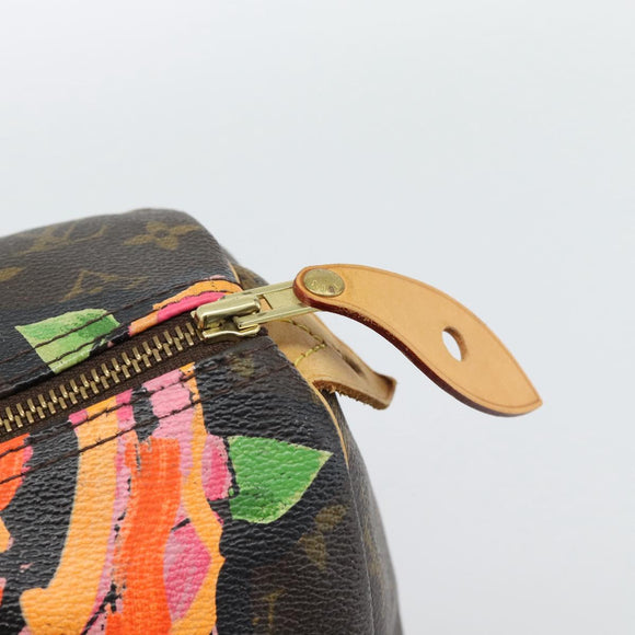 LOUIS VUITTON Monogram Rose Speedy 30 Hand Bag Orange Pink M48610 Auth ka4783SAV