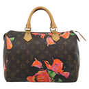 LOUIS VUITTON Monogram Rose Speedy 30 Hand Bag Orange Pink M48610 Auth ka4783SAV-13