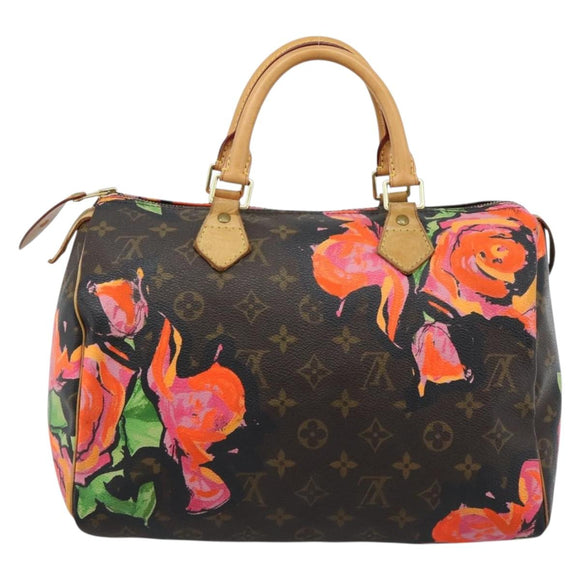 LOUIS VUITTON Monogram Rose Speedy 30 Hand Bag Orange Pink M48610 Auth ka4783SAV