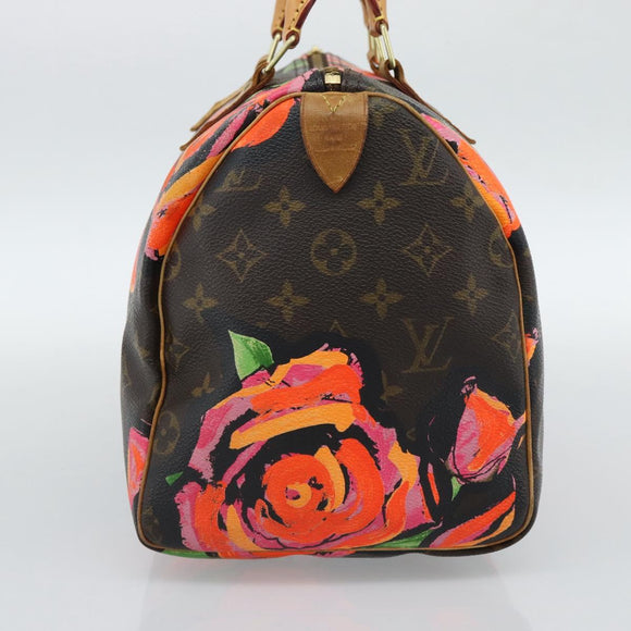 LOUIS VUITTON Monogram Rose Speedy 30 Hand Bag Orange Pink M48610 Auth ka4783SAV