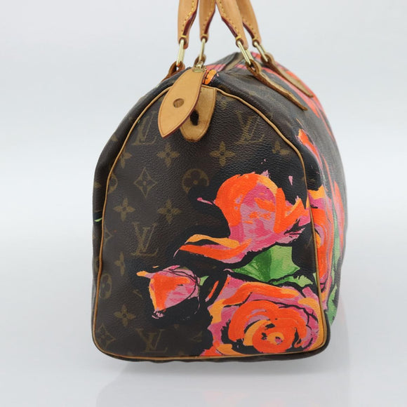 LOUIS VUITTON Monogram Rose Speedy 30 Hand Bag Orange Pink M48610 Auth ka4783SAV