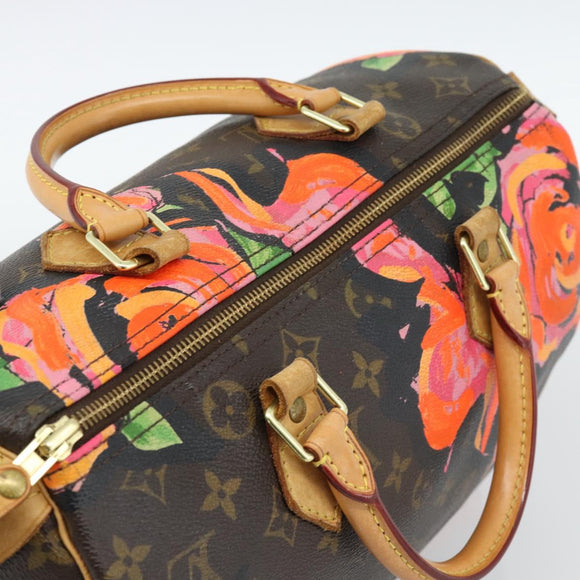 LOUIS VUITTON Monogram Rose Speedy 30 Hand Bag Orange Pink M48610 Auth ka4783SAV