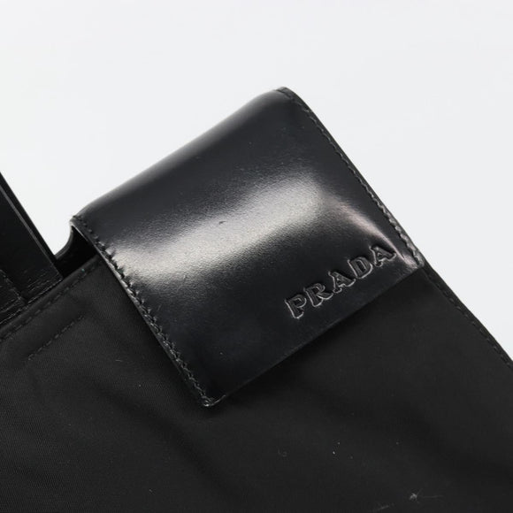 PRADA Hand Bag Nylon Black Silver Auth ka4784A