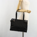 PRADA Hand Bag Nylon Black Silver Auth ka4784A-25