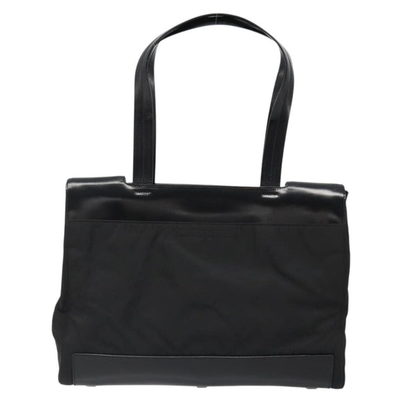 PRADA Hand Bag Nylon Black Silver Auth ka4784A