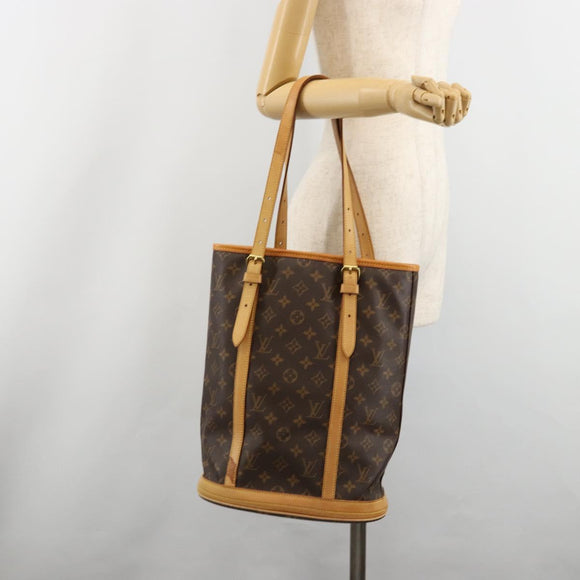 LOUIS VUITTON Monogram Bucket GM Shoulder Bag M42236 LV Auth ka4785