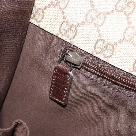 GUCCI GG Supreme Web Sherry Line Shoulder Bag PVC Beige Red 180692 Auth ka4786A