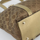 GUCCI GG Canvas Hand Bag Gold 141470 Auth ka4787-14