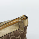 GUCCI GG Canvas Hand Bag Gold 141470 Auth ka4787-10