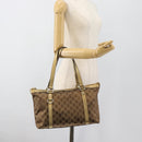 GUCCI GG Canvas Hand Bag Gold 141470 Auth ka4787-22