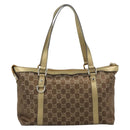 GUCCI GG Canvas Hand Bag Gold 141470 Auth ka4787-2
