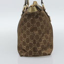 GUCCI GG Canvas Hand Bag Gold 141470 Auth ka4787-3