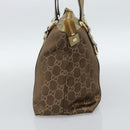 GUCCI GG Canvas Hand Bag Gold 141470 Auth ka4787-4