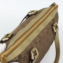 GUCCI GG Canvas Hand Bag Gold 141470 Auth ka4787-6