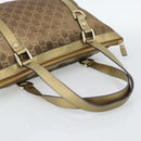 GUCCI GG Canvas Hand Bag Gold 141470 Auth ka4787-7