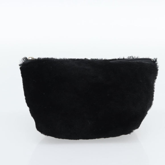 SAINT LAURENT Shoulder Bag Mouton Black Auth ka4788A