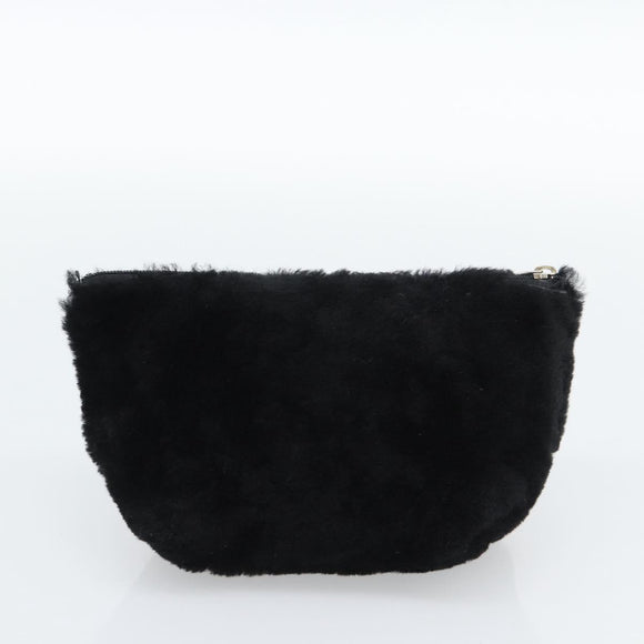 SAINT LAURENT Shoulder Bag Mouton Black Auth ka4788A