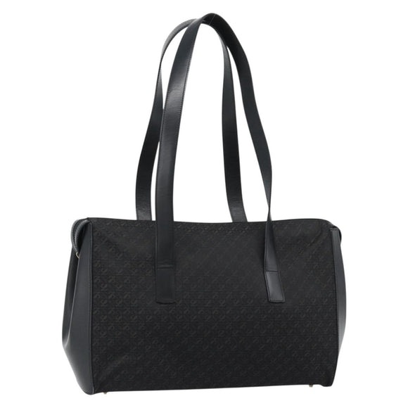 LOEWE Tote Bag Canvas Black Gold Auth ka4789