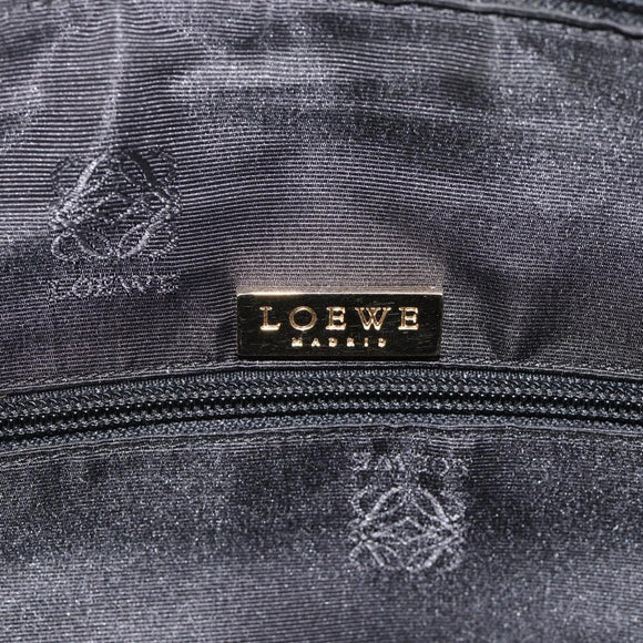 LOEWE Tote Bag Canvas Black Gold Auth ka4789