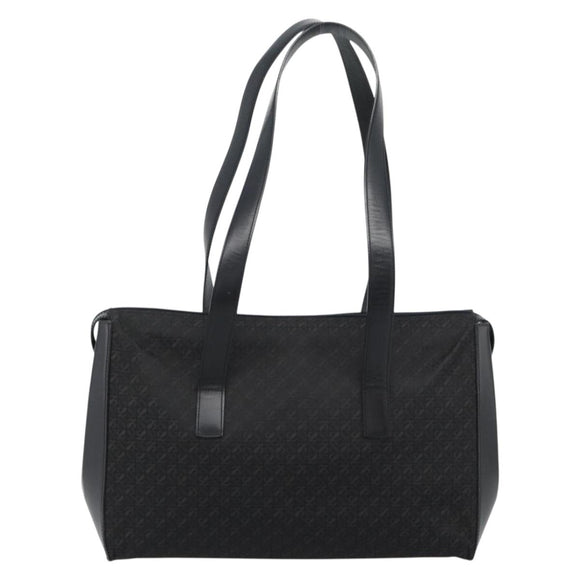 LOEWE Tote Bag Canvas Black Gold Auth ka4789