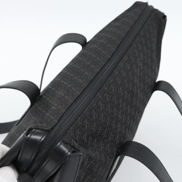LOEWE Tote Bag Canvas Black Gold Auth ka4789