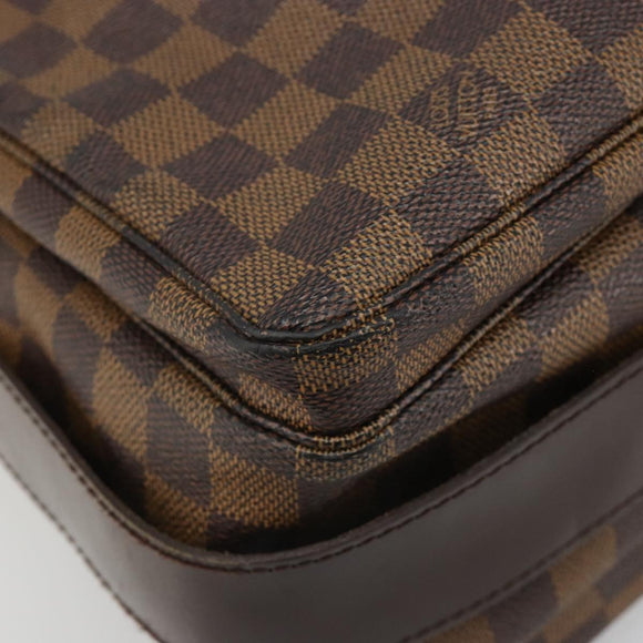LOUIS VUITTON Damier Ebene Naviglio Shoulder Bag N45255 LV Auth ka4790